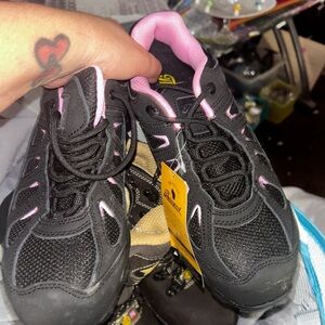 Stylish Black and Pink Women's Sneakers